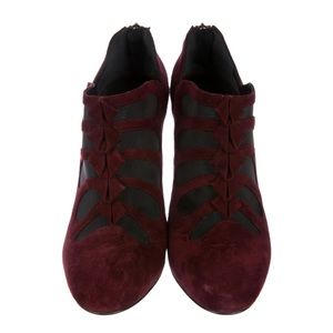 Sarah flint burgundy red booties size 6.5